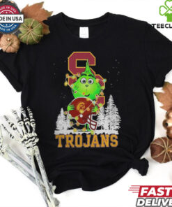 The Grinch Hug USC Trojans Helmet Christmas Shirt