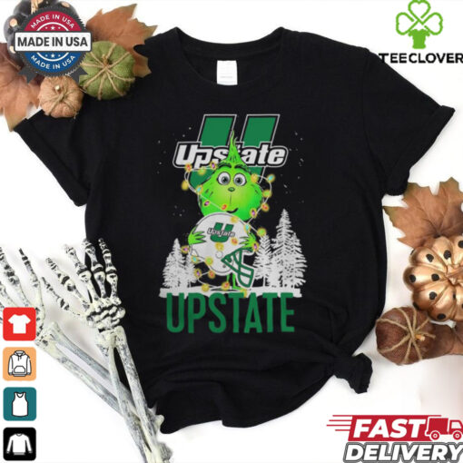 The Grinch Hug USC Upstate Helmet Christmas Shirt