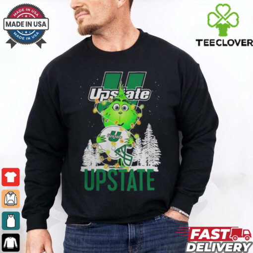 The Grinch Hug USC Upstate Helmet Christmas Shirt