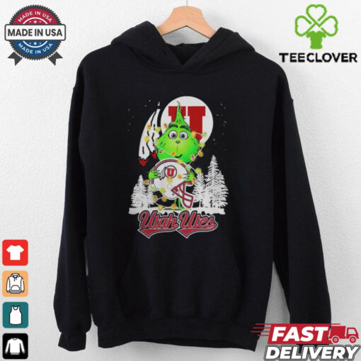 The Grinch Hug Utah Utes Helmet Christmas Shirt