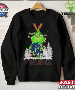 The Grinch Hug Virginia Cavaliers Helmet Christmas Shirt