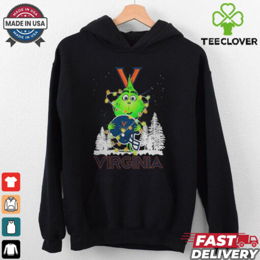 The Grinch Hug Virginia Cavaliers Helmet Christmas Shirt
