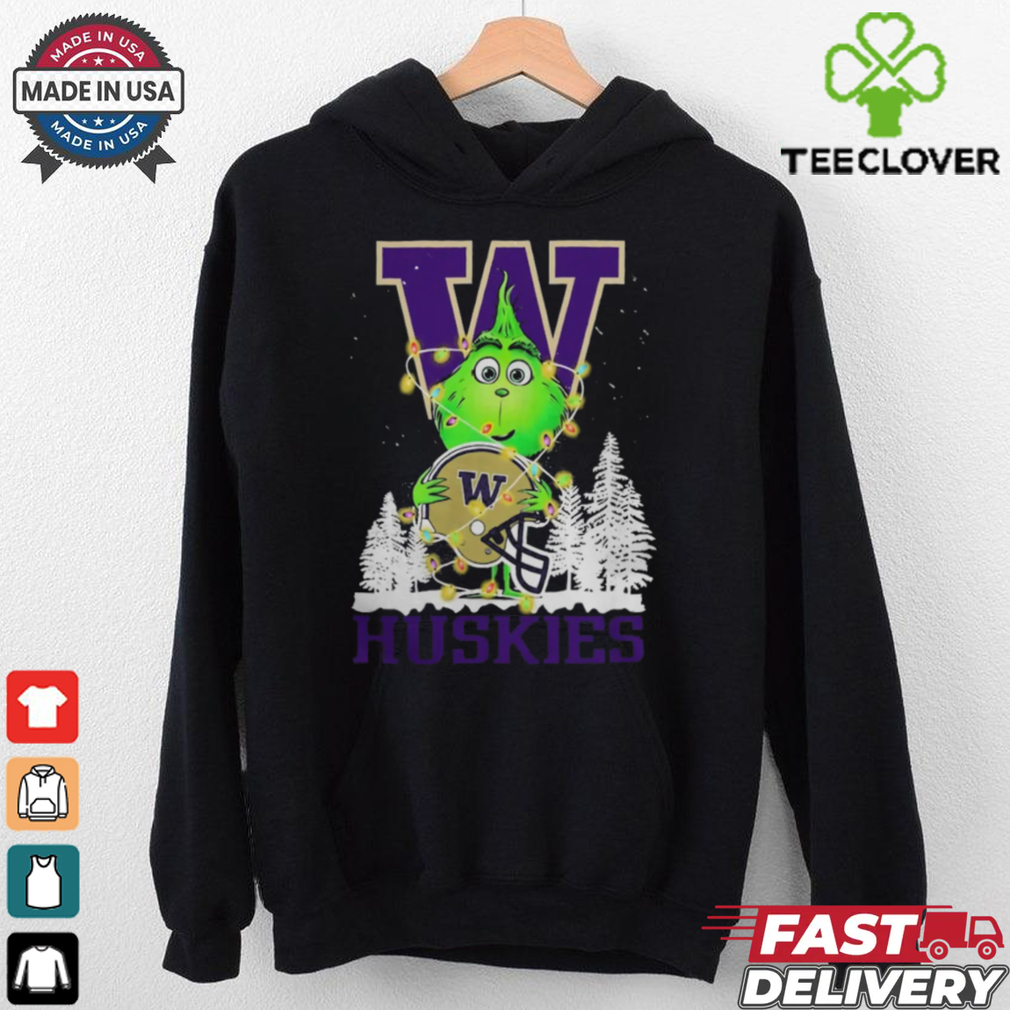 The Grinch Hug Washington Huskies Helmet Christmas Shirt The Grinch Hug Washington Huskies Helmet Christmas Shirt