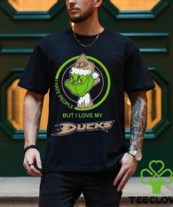 The Grinch I Hate People But I Love My Anaheim Ducks Logo T Shirt