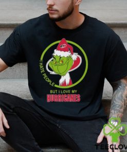 The Grinch I Hate People But I Love My Carolina Hurricanes Logo T Shirt