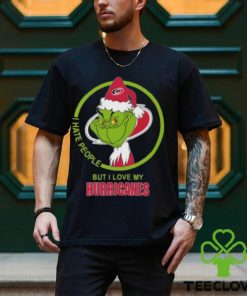 The Grinch I Hate People But I Love My Carolina Hurricanes Logo T Shirt