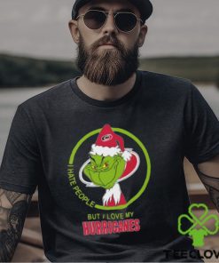 The Grinch I Hate People But I Love My Carolina Hurricanes Logo T Shirt