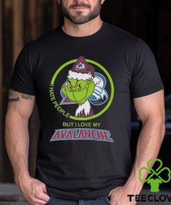 The Grinch I Hate People But I Love My Colorado Avalanche Logo T Shirt