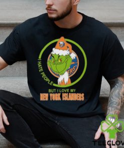 The Grinch I Hate People But I Love My New York Islanders Logo T Shirt