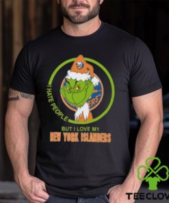 The Grinch I Hate People But I Love My New York Islanders Logo T Shirt