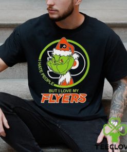The Grinch I Hate People But I Love My Philadelphia Flyers Logo T Shirt