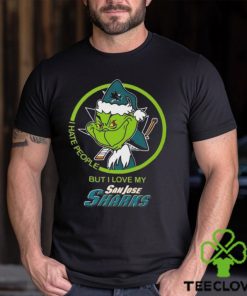 The Grinch I Hate People But I Love My San Jose Sharks Logo T Shirt 2 The Grinch I Hate People But I Love My San Jose Sharks Logo T Shirt