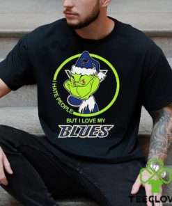 The Grinch I Hate People But I Love My St. Louis Blues Logo T Shirt