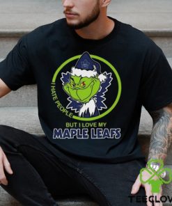 The Grinch I Hate People But I Love My Toronto Maple Leafs Logo T Shirt