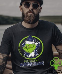 The Grinch I Hate People But I Love My Toronto Maple Leafs Logo T Shirt