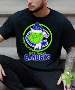 The Grinch I Hate People But I Love My Vancouver Canucks Logo T Shirt