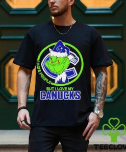 The Grinch I Hate People But I Love My Vancouver Canucks Logo T Shirt