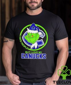 The Grinch I Hate People But I Love My Vancouver Canucks Logo T Shirt