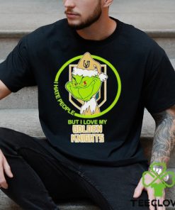 The Grinch I Hate People But I Love My Vegas Golden Knights Logo T Shirt