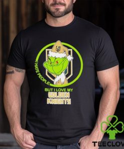 The Grinch I Hate People But I Love My Vegas Golden Knights Logo T Shirt