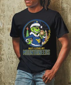 The Grinch I Hate People But I Love My West Virginia Mountaineers Christmas Shirt