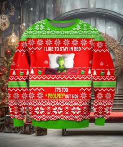 The Grinch I Like To Stay In Bed Ugly Christmas Sweater Perfect Holiday Gift