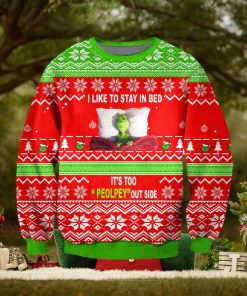 The Grinch I Like To Stay In Bed Ugly Christmas Sweater Perfect Holiday Gift