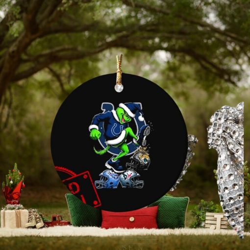 The Grinch Indianapolis Colts Stomp On NFL Teams Christmas Ornament