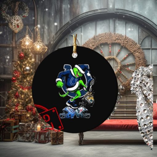 The Grinch Indianapolis Colts Stomp On NFL Teams Christmas Ornament