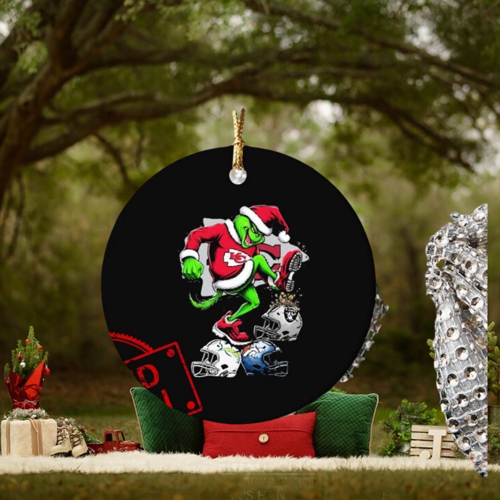 The Grinch Kansas City Chiefs Stomp On NFL Teams Christmas Ornament The Grinch Kansas City Chiefs Stomp On NFL Teams Christmas Ornament