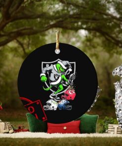 The Grinch Las Vegas Raiders Stomp On NFL Teams Christmas Ornament