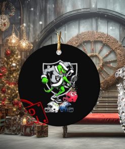 The Grinch Las Vegas Raiders Stomp On NFL Teams Christmas Ornament