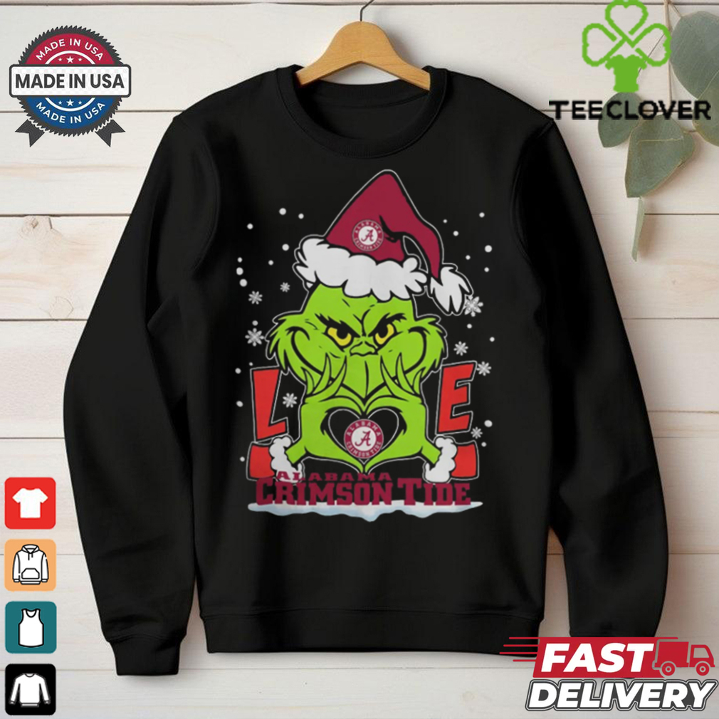 The Grinch Love Heart 2024 Alabama Crimson Tide Football Christmas Shirt The Grinch Love Heart 2024 Alabama Crimson Tide Football Christmas Shirt