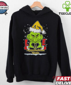 The Grinch Love Heart 2024 Appalachian State Mountaineers Football Christmas Shirt