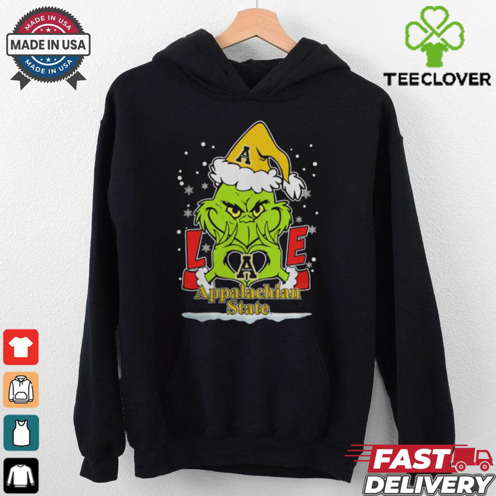The Grinch Love Heart 2024 Appalachian State Mountaineers Football Christmas Shirt The Grinch Love Heart 2024 Appalachian State Mountaineers Football Christmas Shirt