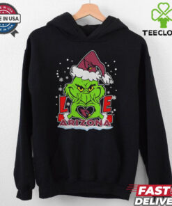 The Grinch Love Heart 2024 Arizona Cardinals Football Christmas Shirt