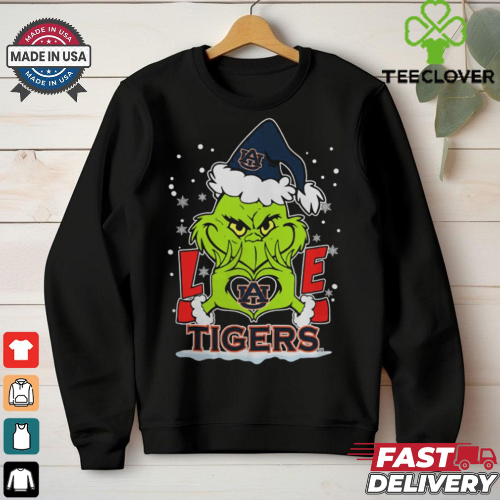 The Grinch Love Heart 2024 Auburn Tigers Football Christmas Shirt The Grinch Love Heart 2024 Auburn Tigers Football Christmas Shirt