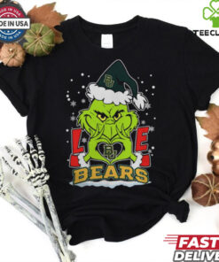 The Grinch Love Heart 2024 Baylor Bears Football Christmas Shirt