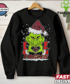 The Grinch Love Heart 2024 Boston College Eagles Football Christmas Shirt