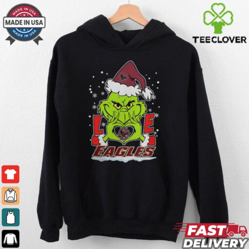 The Grinch Love Heart 2024 Boston College Eagles Football Christmas Shirt