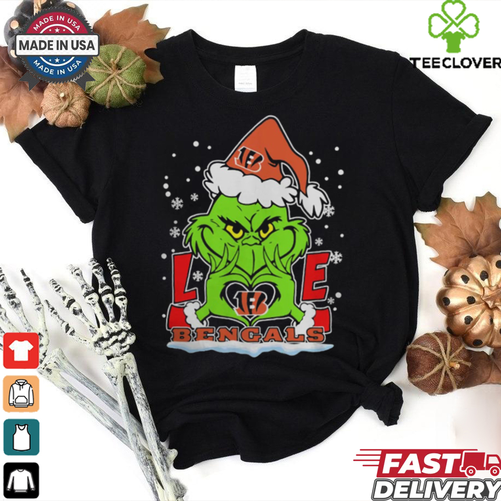 The Grinch Love Heart 2024 Cincinnati Bengals Football Christmas Shirt The Grinch Love Heart 2024 Cincinnati Bengals Football Christmas Shirt