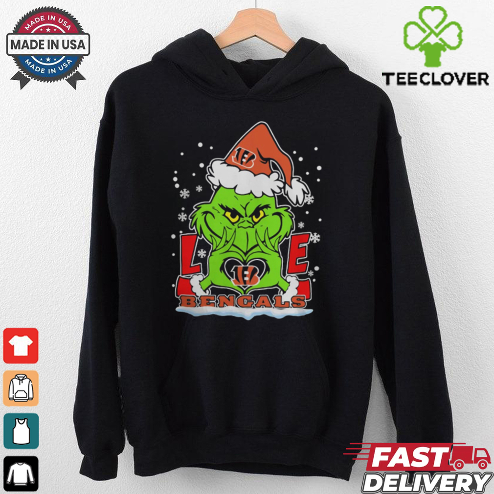 The Grinch Love Heart 2024 Cincinnati Bengals Football Christmas Shirt The Grinch Love Heart 2024 Cincinnati Bengals Football Christmas Shirt
