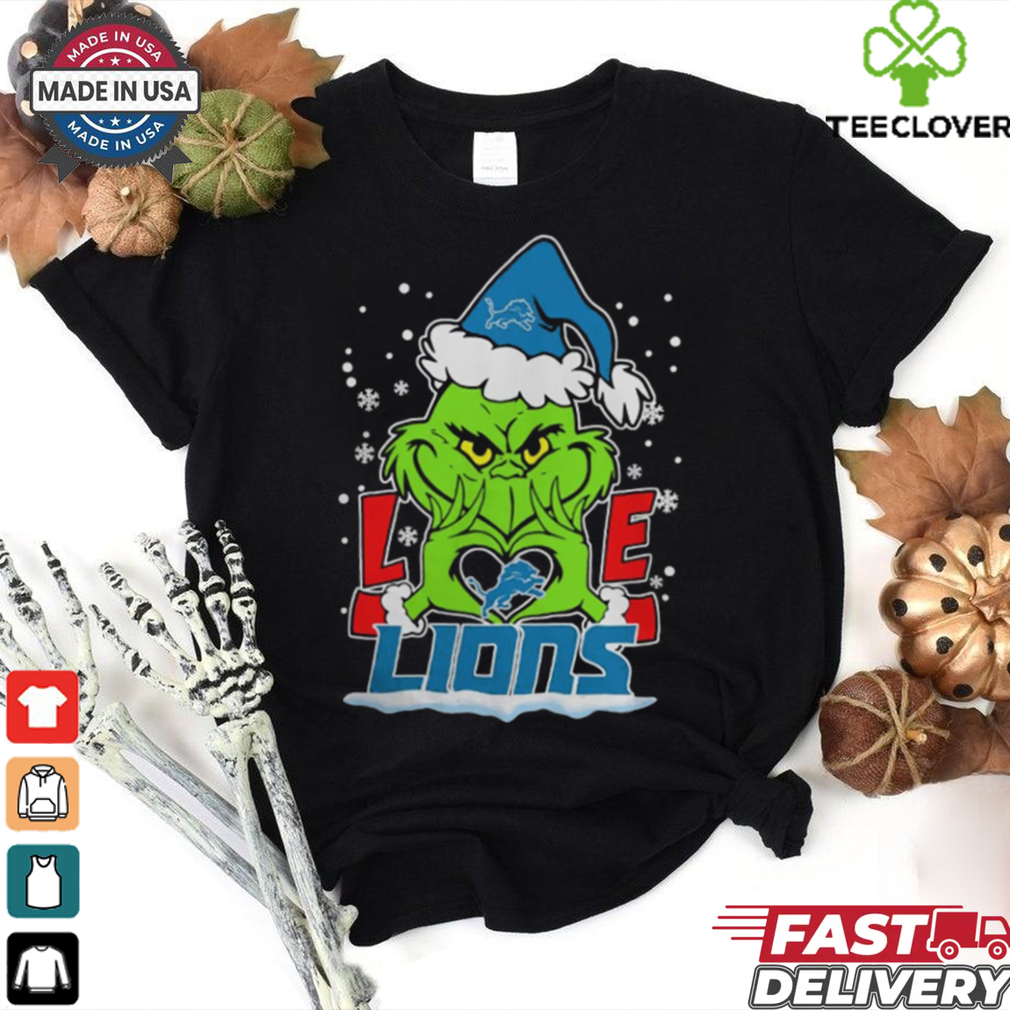 The Grinch Love Heart 2024 Detroit Lions Football Christmas Shirt The Grinch Love Heart 2024 Detroit Lions Football Christmas Shirt