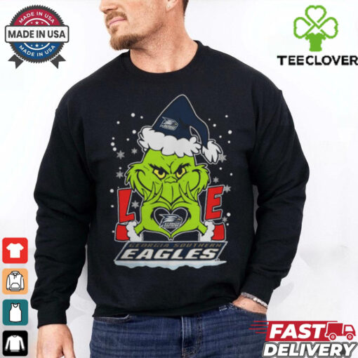 The Grinch Love Heart 2024 Georgia Southern Eagles Football Christmas Shirt
