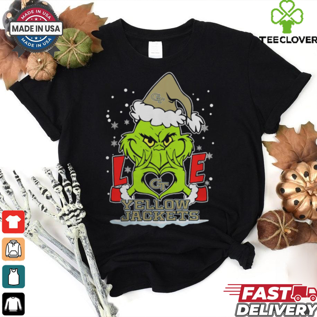 The Grinch Love Heart 2024 Georgia Tech Yellow Jackets Football Christmas Shirt The Grinch Love Heart 2024 Georgia Tech Yellow Jackets Football Christmas Shirt