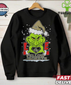 The Grinch Love Heart 2024 Georgia Tech Yellow Jackets Football Christmas Shirt
