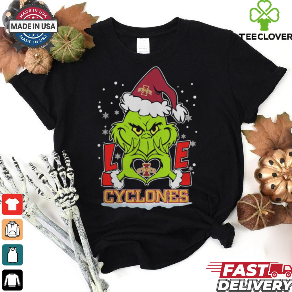 The Grinch Love Heart 2024 Iowa State Cyclones Football Christmas Shirt The Grinch Love Heart 2024 Iowa State Cyclones Football Christmas Shirt