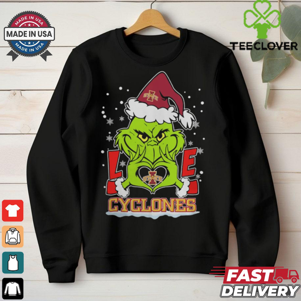 The Grinch Love Heart 2024 Iowa State Cyclones Football Christmas Shirt The Grinch Love Heart 2024 Iowa State Cyclones Football Christmas Shirt