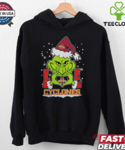 The Grinch Love Heart 2024 Iowa State Cyclones Football Christmas Shirt