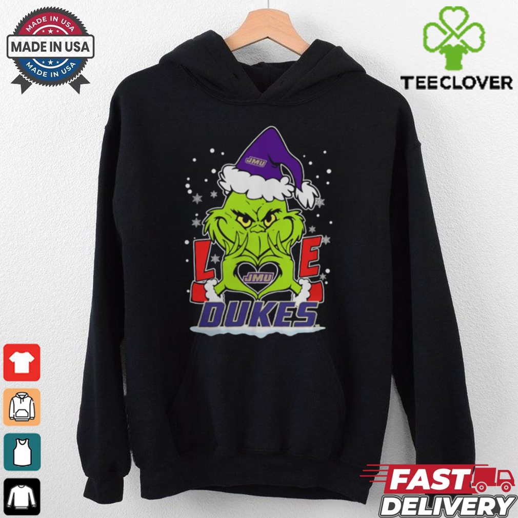 The Grinch Love Heart 2024 James Madison Dukes Football Christmas Shirt The Grinch Love Heart 2024 James Madison Dukes Football Christmas Shirt